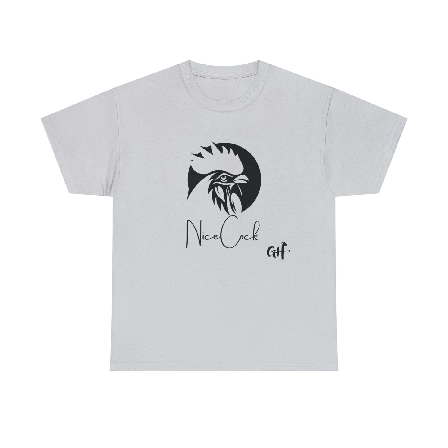 "Nice Cock" Rooster One Sided Unisex Heavy Cotton Tee - Printed on Front