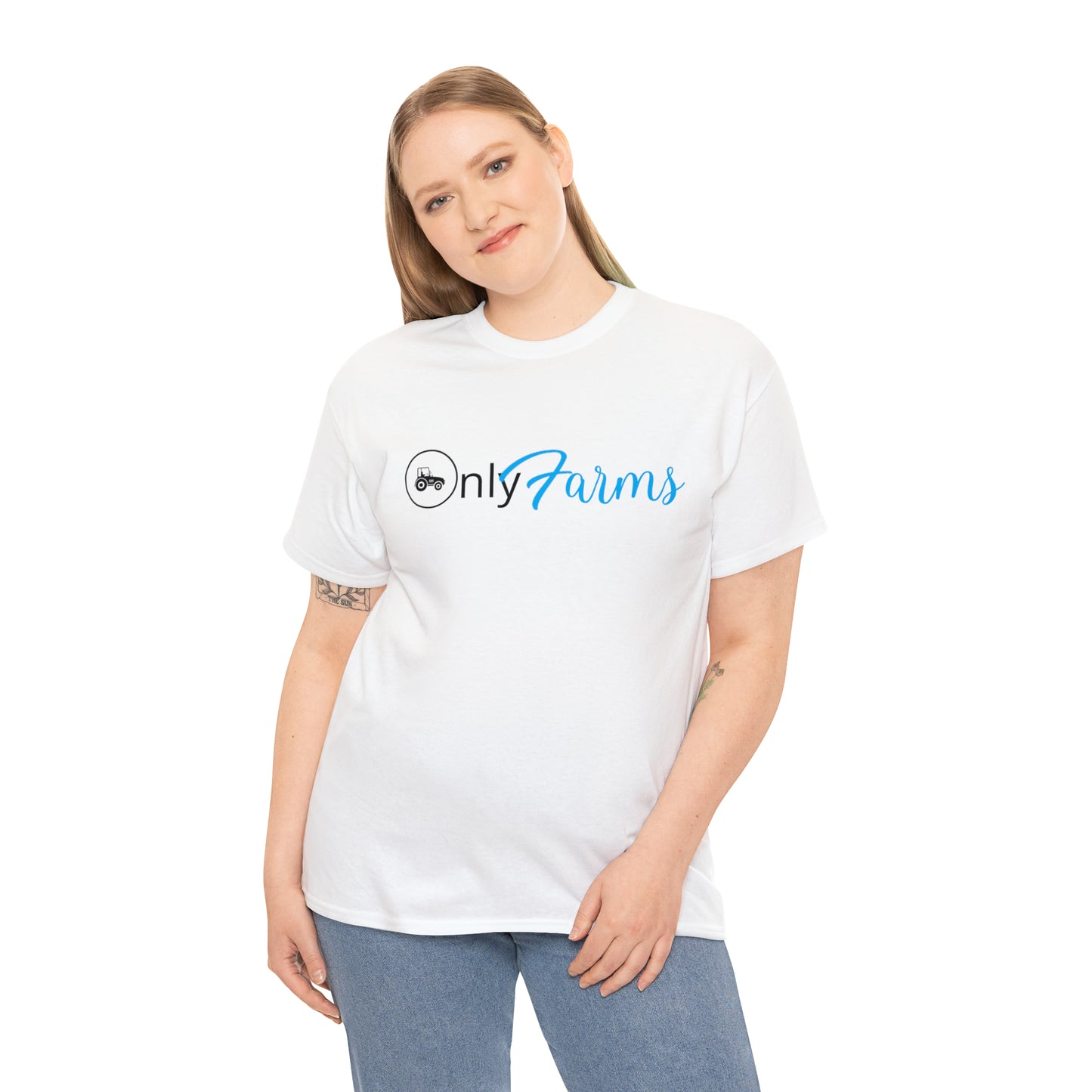 OnlyFarms Gildan 5000 Unisex Heavy Cotton Tee (Printed on Front)