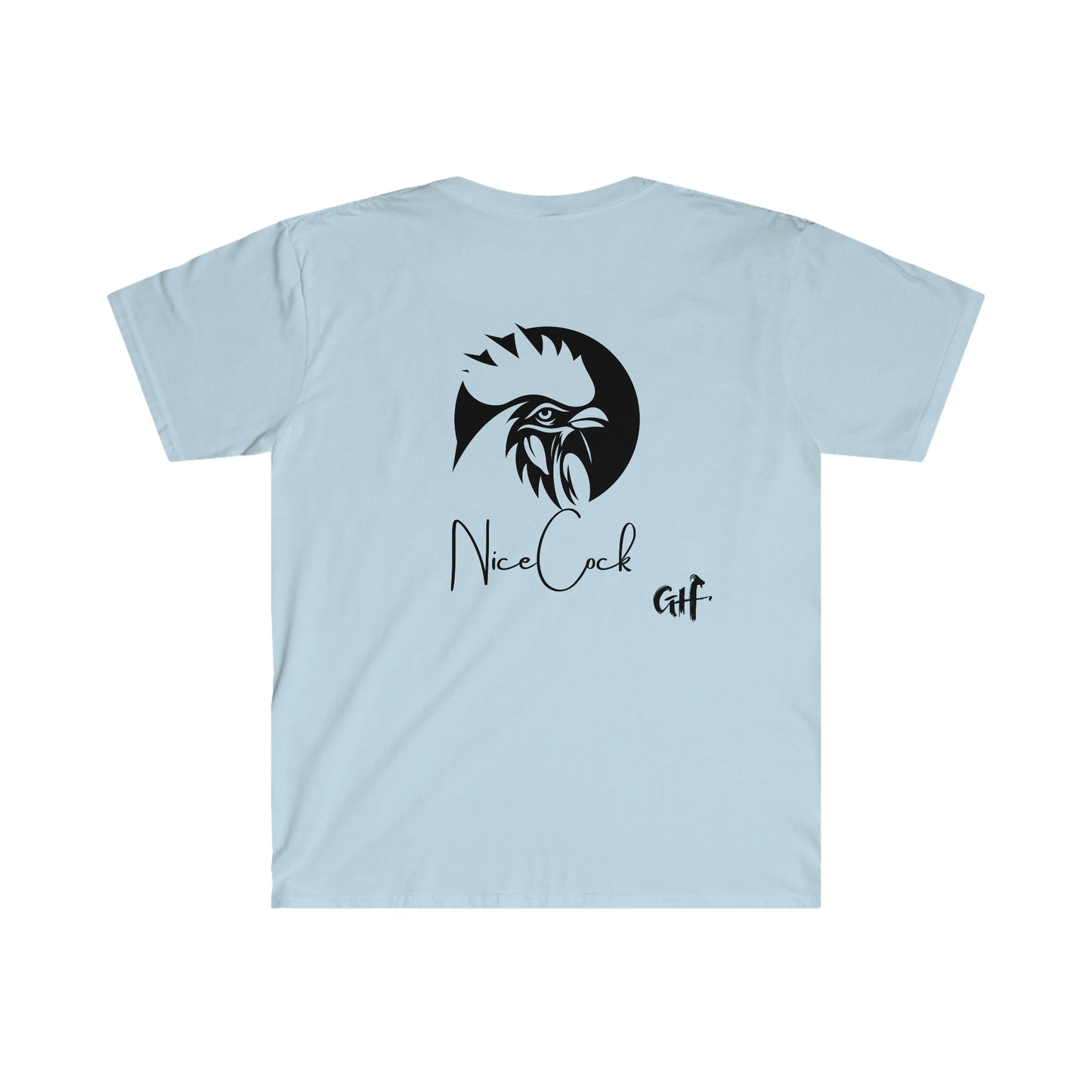 "Nice Cock" Rooster Two Sided Unisex Softstyle T-Shirt