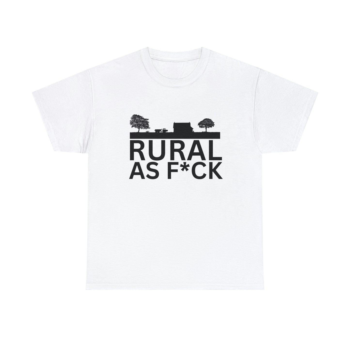 "Rural AF" One sided Gildan 5000 Unisex Heavy Cotton Tee (Printed on Front)